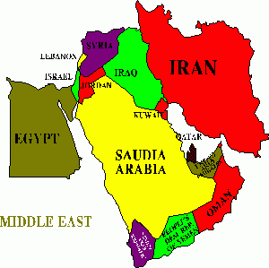 Map of the Middle East